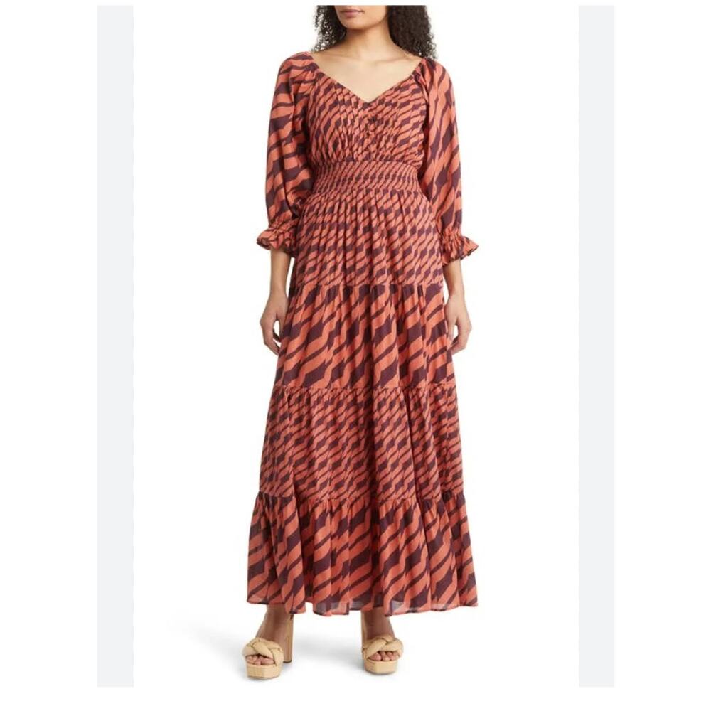 Du Paradis Printed Maxi Dress